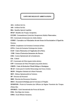 La problématique du genre dans les forces de défense et de sécurité