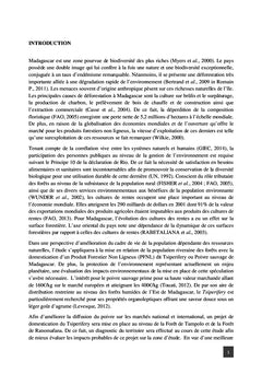 Contribution à l'étude de durabilité du projet de domestication poivre