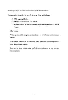 Etude des pathologies des bourses
