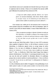 Mythe littéraire et nouveau réalisme