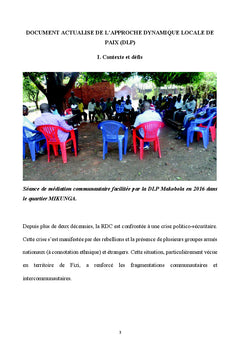 Dynamique Locale de Paix DLP, mécanisme de transformation des conflits