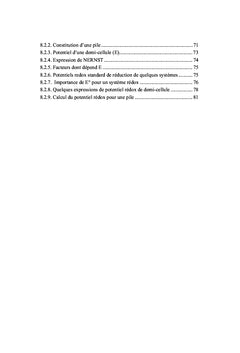 Recueil d'exercices de notes de cours de chimie