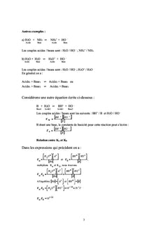 Recueil d'exercices de notes de cours de chimie