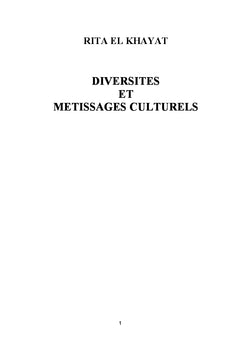 Diversités et métissages culturels