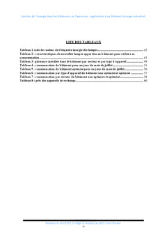 Gestion de l'énergie électrique dans un tertiaire