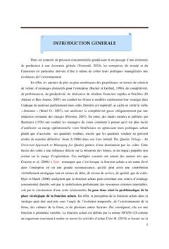 Fonction achats et management stratégique des firmes: Cas du Cameroun
