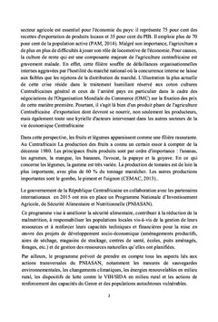 Politique agricole/sécurité alimentaire en République centrafricaine