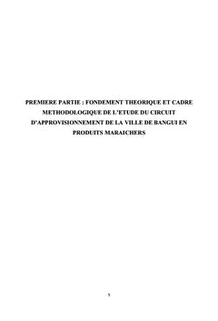 Politique agricole/sécurité alimentaire en République centrafricaine
