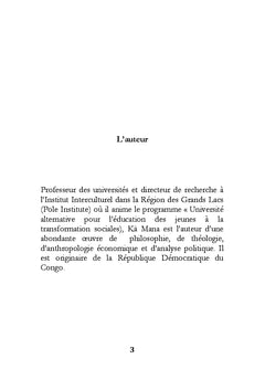 Ma foi de théologien africain aujourd'hui