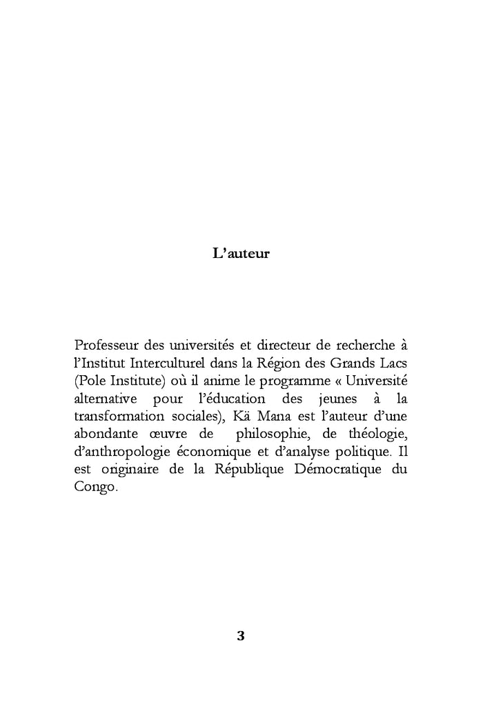 Ma foi de théologien africain aujourd'hui