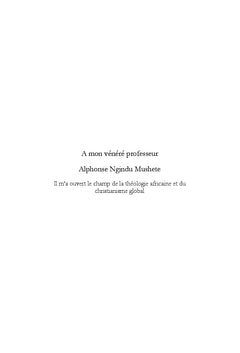 Ma foi de théologien africain aujourd'hui