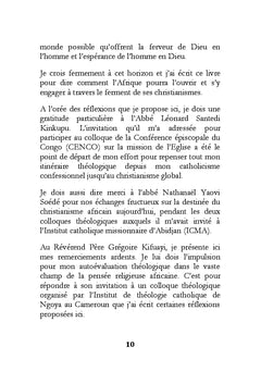 Ma foi de théologien africain aujourd'hui