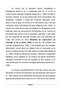 Le manioc: