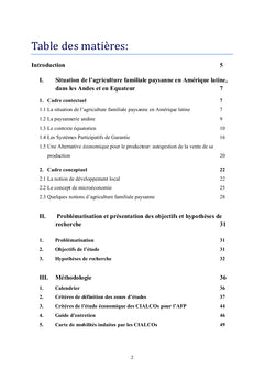 Une alternative économique pour l'agriculture familiale paysanne