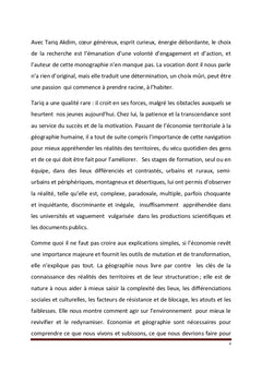 Aires métropolitaines, territoires et projet régional au Maroc