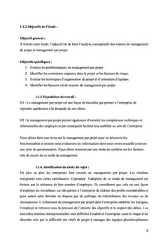 Analyse conceptuelle du management des projets