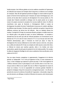 Analyse conceptuelle du management des projets