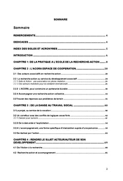 De l'accompagnement par la recherche-action A l'emergence du projet