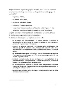 De l'accompagnement par la recherche-action A l'emergence du projet