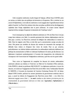 La Signification Des Actions Des Missions Diplomatiques Américaines en Haïti