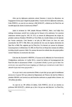 La Signification Des Actions Des Missions Diplomatiques Américaines en Haïti