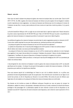 Analyse des pratiques de Gestion des ressources humaines