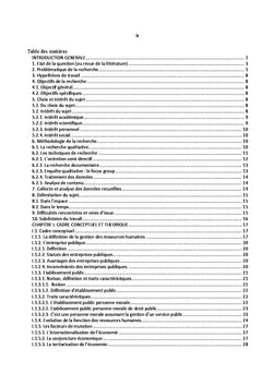 Analyse des pratiques de Gestion des ressources humaines