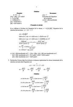 Recueil d'exercices de notes de cours de chimie