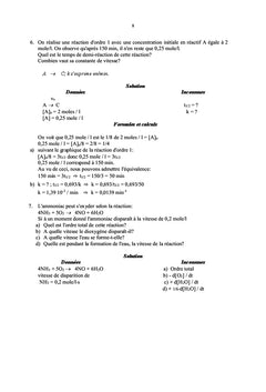 Recueil d'exercices de notes de cours de chimie