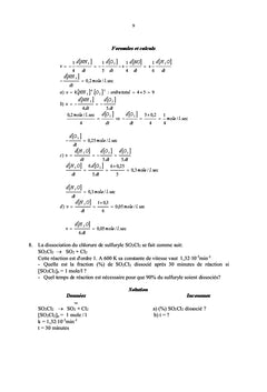 Recueil d'exercices de notes de cours de chimie