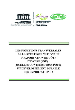 Fonctions transversales de la SNe de CI pour une exportation durable
