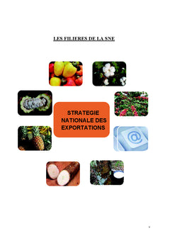 Fonctions transversales de la SNe de CI pour une exportation durable