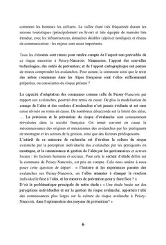La culture du risque avalanche sur la commune de Peisey-Nancroix