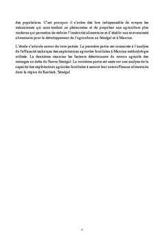 Facteurs de compétitivité agricole : L'Ile Maurice et le Sénégal