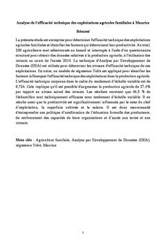 Facteurs de compétitivité agricole : L'Ile Maurice et le Sénégal