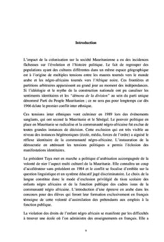 Dimensions culturelles des violations de droits de l'homme en Mauritanie