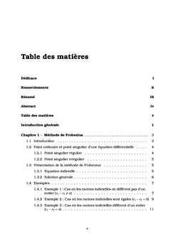 Recherche d'une solution approximative en série de Frobenius