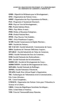 L'émancipation stratégique face à la politique d'émergence du Cameroun