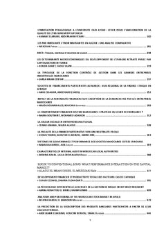 Actes du Colloque International de Recherche en economie et Gestion'17