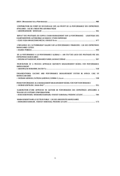 Actes du Colloque International de Recherche en economie et Gestion'17