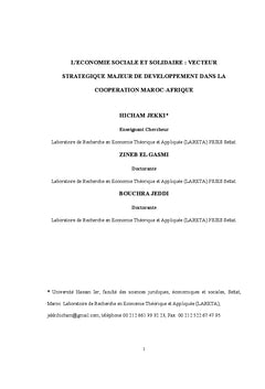 Actes du Colloque International de Recherche en economie et Gestion'17
