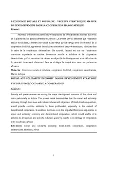 Actes du Colloque International de Recherche en economie et Gestion'17