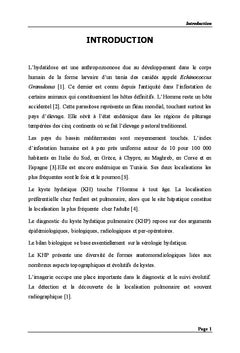 Imagerie des kystes hydatiques du poumon chez l'enfant