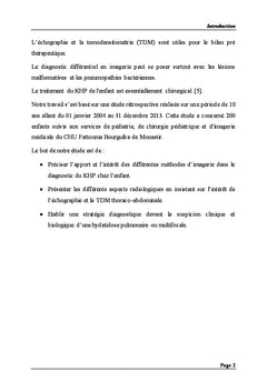 Imagerie des kystes hydatiques du poumon chez l'enfant