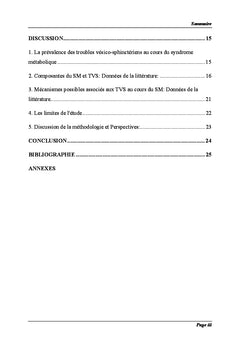 Troubles vésicosphinctériens et syndrome métabolique