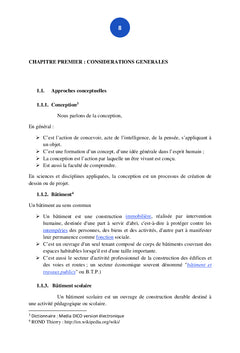 Les normes conceptuelles d'un bâtiment scolaire