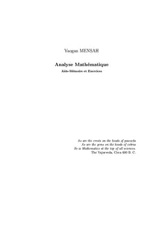 Analyse Mathématique
