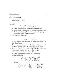 Analyse Mathématique