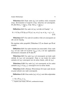 Analyse Mathématique