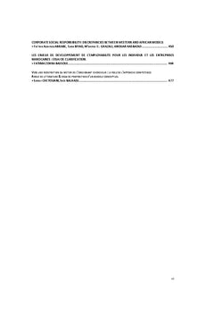 Actes du Colloque International de Recherche en Economie et Gestion'17